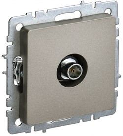 IEK Brite Base шампань розетка TV оконечная BR-A10-O-K37 - фото 73606