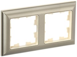 IEK Brite Decor шампань 3D-форма рамка 2 места BR-M22-12-3-K10 - фото 73624