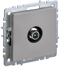 IEK Brite Base сталь розетка TV прох BR-A10-P-K46 - фото 73627