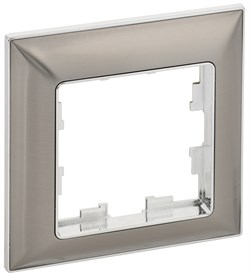 IEK BRITE Рамка 1-мест. РУ-1-Бр хром/никель BR-M12-12-4-K23 - фото 73633