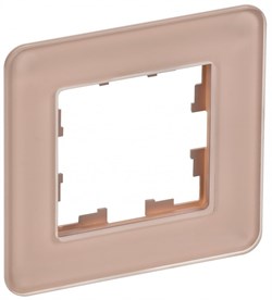 IEK Brite Decor дымчатый матовый стекло скруглённые углы рамка 1-местная BR-M12-G-41-K97 - фото 73634