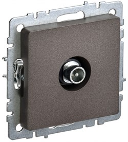 IEK Brite Base тёмная бронза розетка TV проходная BR-A10-P-K45 - фото 73647
