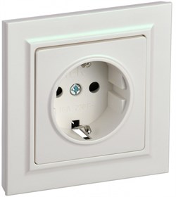 IEK Brite жемчуг розетка с заземлением и шторками, 16А в сборе BR-R14-16-K36-F - фото 73649