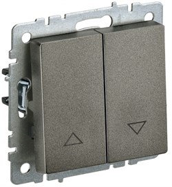 IEK Brite Base тёмная бронза выключатель жалюзи 10А BR-V15-0-10-K45 - фото 73653