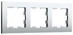 IEK Brite Decor алюминий металл рамка 3 места BR-M32-M-K47 - фото 73661