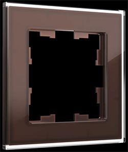 IEK Brite Decor тёмная бронза глянц стекло рамка 1 место BR-M12-G-K45 - фото 73668