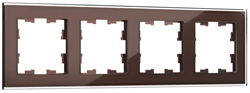 IEK Brite Decor тёмная бронза глянц стекло рамка 4 места BR-M42-G-K45 - фото 73671