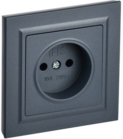 IEK Brite маренго розетка без заземления, шторок, 10А в сборе BR-R10-10-K35-F - фото 73689