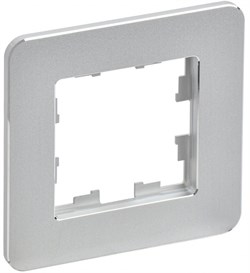 IEK Brite Decor алюминий металл скруглённые углы рамка 1 место BR-M12-M-01-K47 - фото 73715