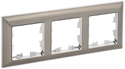 IEK BRITE Рамка 3-мест. РУ-3-Бр хром/никель BR-M32-12-4-K23 - фото 73722