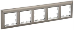 IEK BRITE Рамка 5-мест. РУ-5-Бр хром/никель BR-M52-12-4-K23 - фото 73726