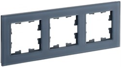 IEK Brite Decor маренго матовый стекло рамка 3-местная BR-M32-G-31-K35 - фото 73737