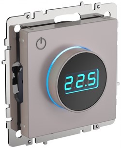 IEK Brite Base жемчуг термостат электронный с индикацией  (терморегулятор) BR-RT11-K36 - фото 73749