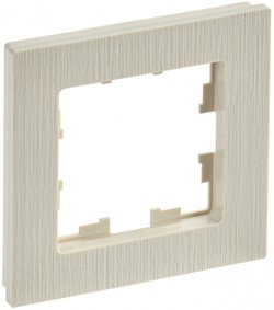 IEK Brite Decor бежевый рифленый рамка 1 место BR-M12-51-K10 - фото 73754