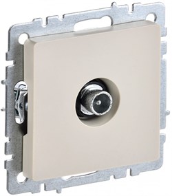IEK Brite Base бежевый розетка TV проходная BR-A10-P-K10 - фото 73784