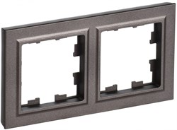 IEK Brite Base тёмная бронза рамка 2 места  IP44 BR-M22-44-K45 - фото 73808
