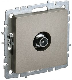 IEK Brite Base шампань розетка TV проходная BR-A10-P-K37 - фото 73848