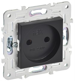 IEK SKANDY Черный Розетка б/з 10А SK-R02Bl SK-R10-10-K02 - фото 73885
