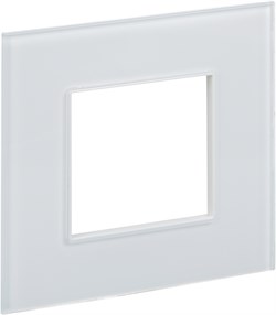 IEK SKANDY Стекло Арктический белый Рамка 1-ая SK-F21W SK-M12-G-K01 - фото 73894