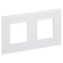 IEK SKANDY Стекло Арктический белый Рамка 2-ая SK-F22W SK-M22-G-K01 - фото 73901