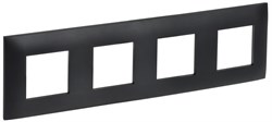 IEK SKANDY Черный Рамка 4-ая SK-F04Bl SK-M42-K02 - фото 73909
