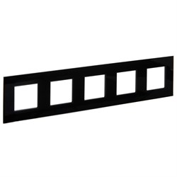 IEK SKANDY Стекло Черный Рамка 5-ая SK-F25Bl SK-M52-G-K02 - фото 73915