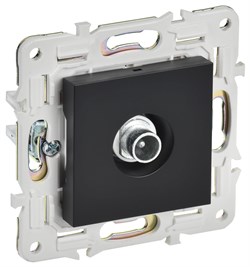 IEK SKANDY Черный Розетка TV проходная SK-A17Bl SK-A10-P-K02 - фото 73933