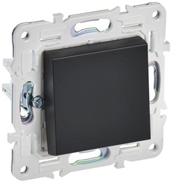 IEK SKANDY Черный Выключатель 1-клавишный 10А SK-V01Bl SK-V10-0-10-K02 - фото 73941