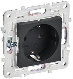 IEK SKANDY Графит Розетка с/з без защитных шторок 16А SK-R05G SK-R11-16-K53 - фото 73968