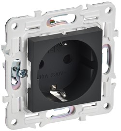 IEK SKANDY Графит Розетка с/з с защитными шторками 16А SK-R04G SK-R14-16-K53 - фото 73980