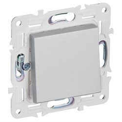 IEK SKANDY Серебряный Выключатель 1-клавишный перекрестный 10А SK-V03S SK-V13-0-10-K23 - фото 73981