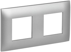 IEK SKANDY Серебряный Рамка 2-ая SK-F02S SK-M22-K23 - фото 74018
