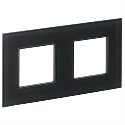 IEK SKANDY Стекло Графит Рамка 2-ая SK-F22G SK-M22-G-K53 - фото 74021