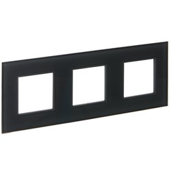 IEK SKANDY Стекло Графит Рамка 3-ая SK-F23G SK-M32-G-K53 - фото 74028