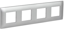 IEK SKANDY Серебряный Рамка 4-ая SK-F04S SK-M42-K23 - фото 74031