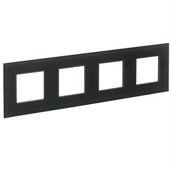 IEK SKANDY Стекло Графит Рамка 4-ая SK-F24G SK-M42-G-K53 - фото 74034