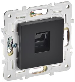 IEK SKANDY Черный Розетка компьютерная RJ45 кат.6 SK-K02Bl SK-K10-2-K02 - фото 74083