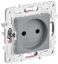 IEK SKANDY Серый Розетка б/з 10А SK-R02Gr SK-R10-10-K03 - фото 74112