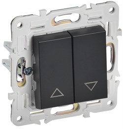IEK SKANDY Черный Выключатель жалюзи 10А SK-V12Bl SK-V15-0-10-K02 - фото 74126