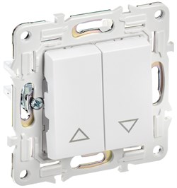 IEK SKANDY Арктический белый Выключатель жалюзи 10А SK-V12W SK-V15-0-10-K01 - фото 74129