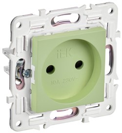 IEK SKANDY Мятный Розетка б/з с защитными шторками 10А SK-R01G SK-R13-10-K06 - фото 74139