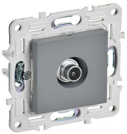 IEK SKANDY Серый Розетка TV оконечная SK-A12Gr SK-A10-O-K03 - фото 74163