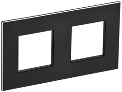 IEK SKANDY Металл Черный Рамка 2-ая SK-F32Bl SK-M22-M-K02 - фото 74167