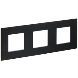 IEK SKANDY Металл Черный Рамка 3-ая SK-F33Bl SK-M32-M-K02 - фото 74176