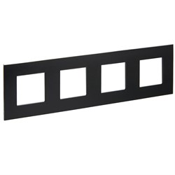 IEK SKANDY Металл Черный Рамка 4-ая SK-F34Bl SK-M42-M-K02 - фото 74187