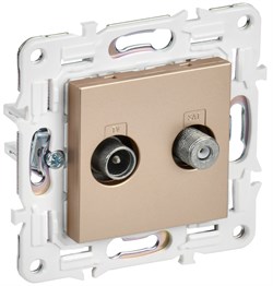 IEK SKANDY Песочный Розетка двойная TV+SAT SK-A13Sa SK-AF20-O-K98 - фото 74196
