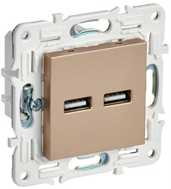 IEK SKANDY Песочный Розетка USB A+A 3,1А SK-R15Sa SK-U21-D31-K98 - фото 74197