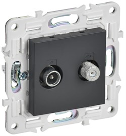 IEK SKANDY Титан Розетка двойная TV+SAT SK-A13T SK-AF20-O-K48 - фото 74201