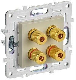 IEK SKANDY Бежевый Аудиорозетка 4-ая SK-A01B SK-S40-K10 - фото 74208