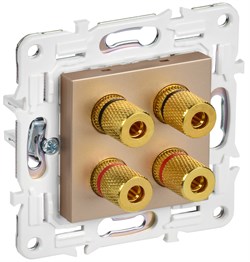 IEK SKANDY Песочный Аудиорозетка 4-ая SK-A01Sa SK-S40-K98 - фото 74218
